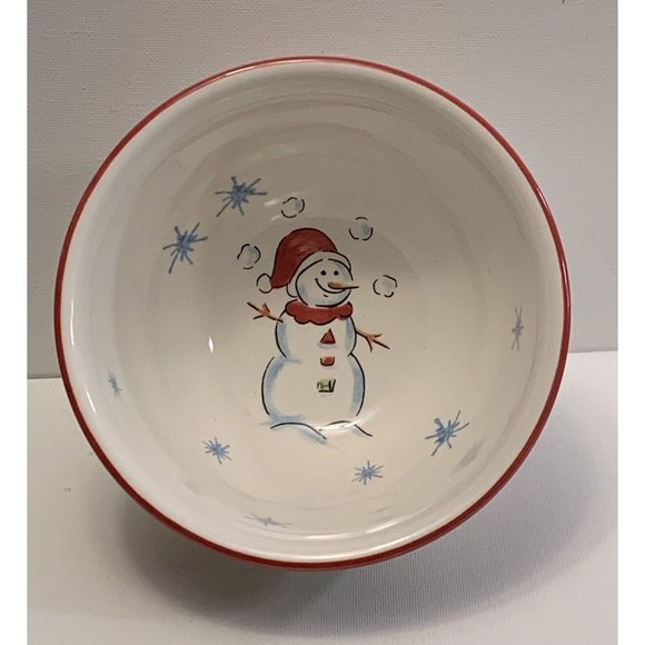 Holiday Tabletops Gallery Bowl Snowman Winterland Cereal Salad Soup